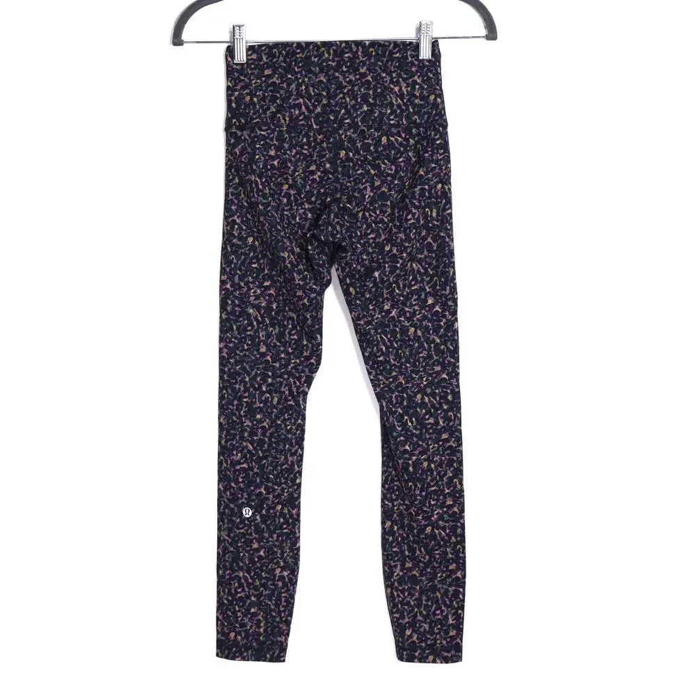 LULULEMON Wunder Train High-Rise Tight Micro Pink Print Active Legging Women's 4